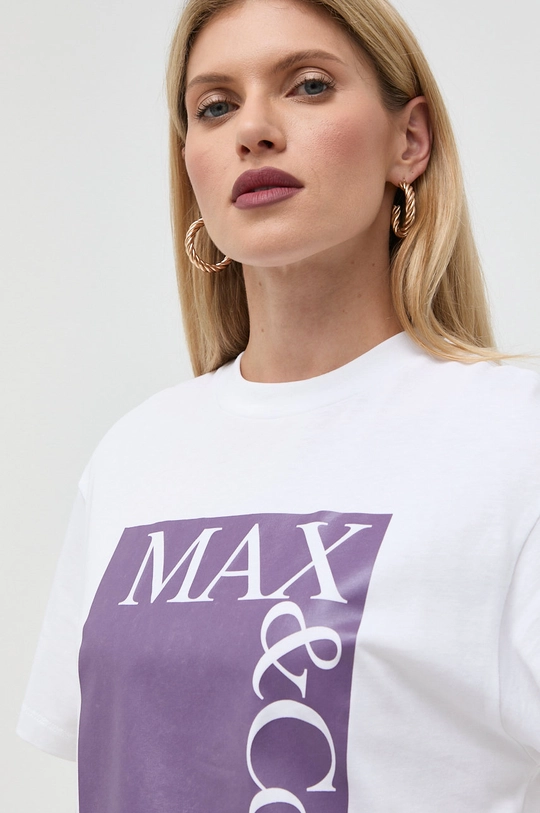 biały MAX&Co. t-shirt bawełniany