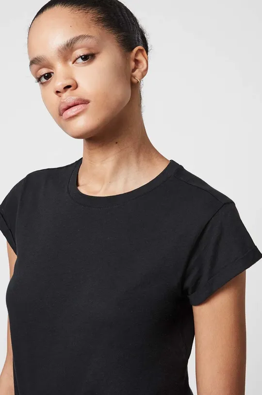 AllSaints t-shirt bawełniany ANNA TEE czarny