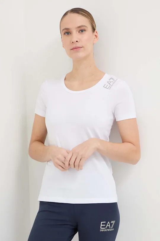 bijela Majica kratkih rukava EA7 Emporio Armani Ženski