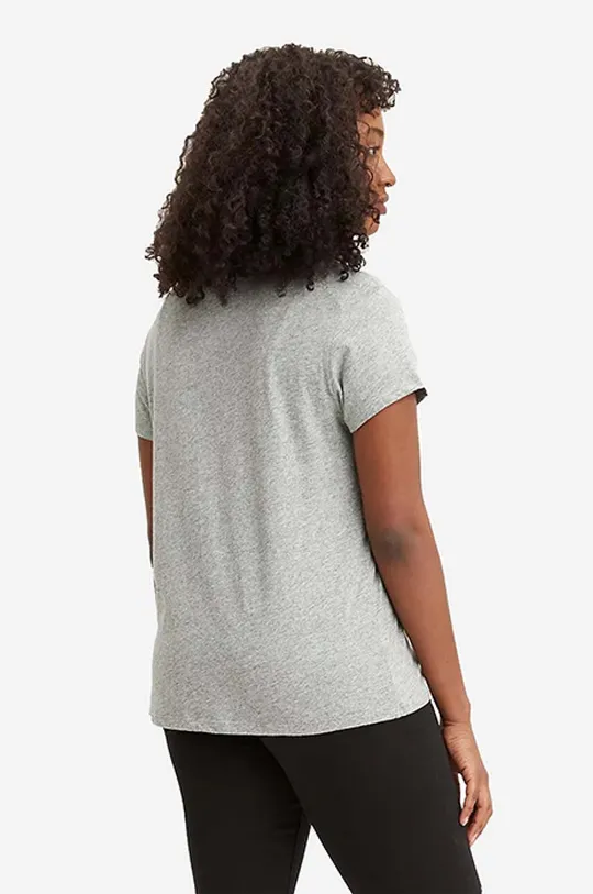 Памучна тениска Levi's The Perfect Tee сив