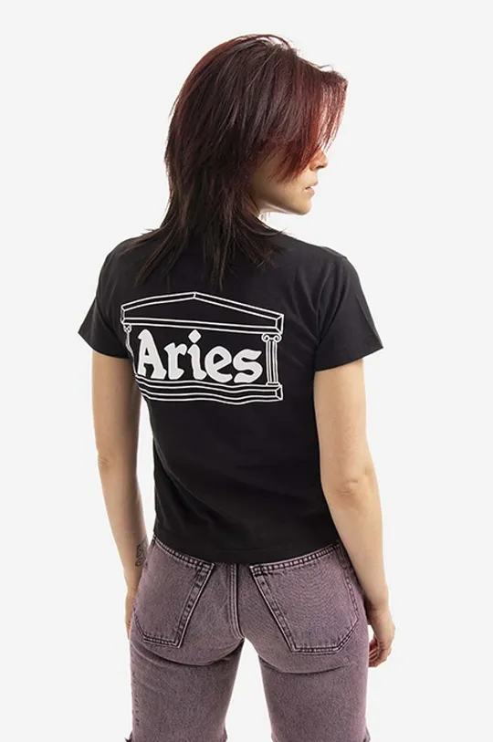 Aries t-shirt bawełniany Shrunken Zip Tee 100 % Bawełna