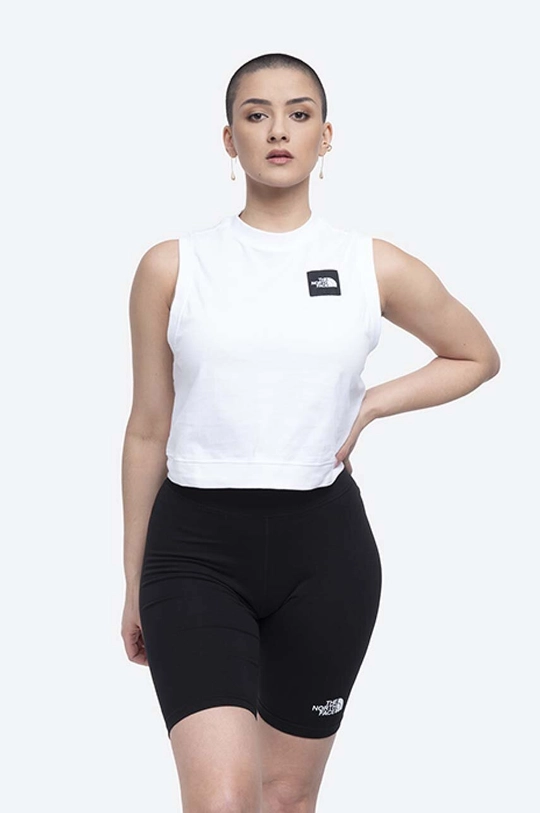 bílá Bavlněný top The North Face Black Box Tank Dámský