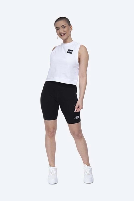 The North Face top din bumbac Black Box Tank alb