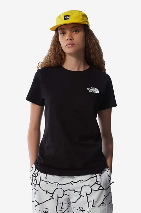 czarny The North Face t-shirt bawełniany W Search & Rescue Tee Damski