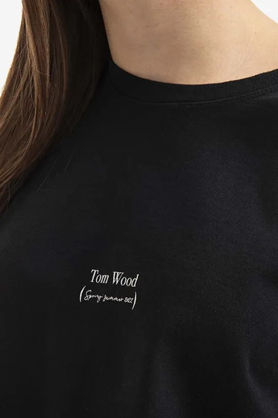 чёрный Хлопковая футболка Tom Wood Adria Tee