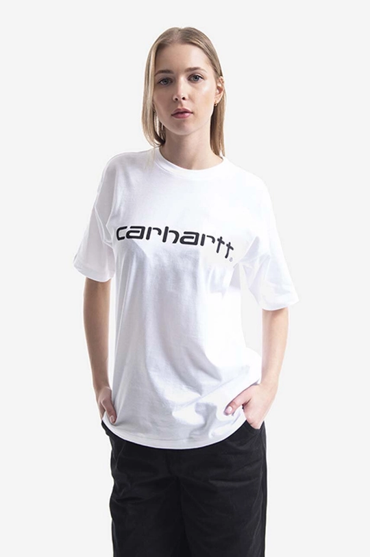 white Carhartt WIP cotton T-shirt Script Women’s