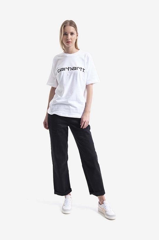 Carhartt WIP t-shirt bawełniany Script biały