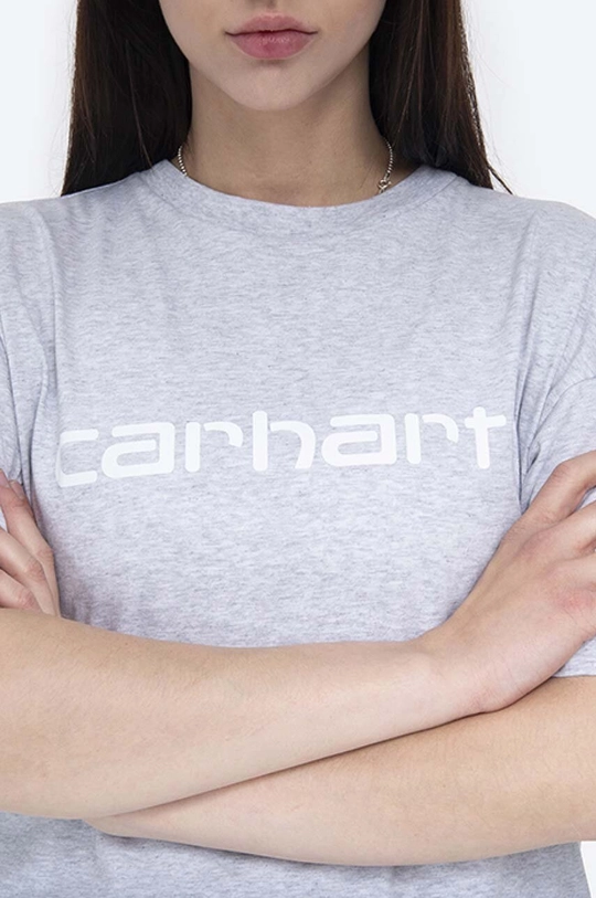 серый Хлопковая футболка Carhartt WIP Script