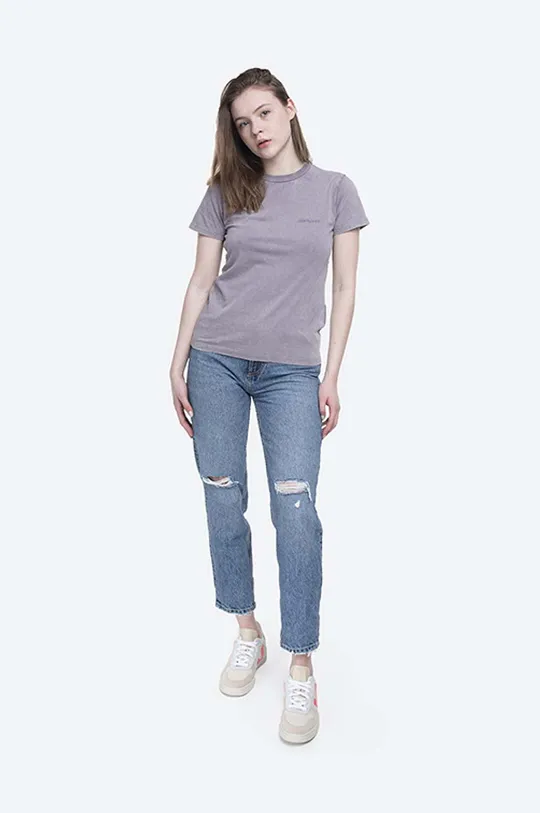 Carhartt WIP cotton T-shirt Mosby Script violet