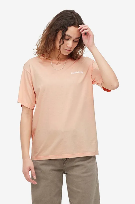pomarańczowy Carhartt WIP t-shirt bawełniany Damski