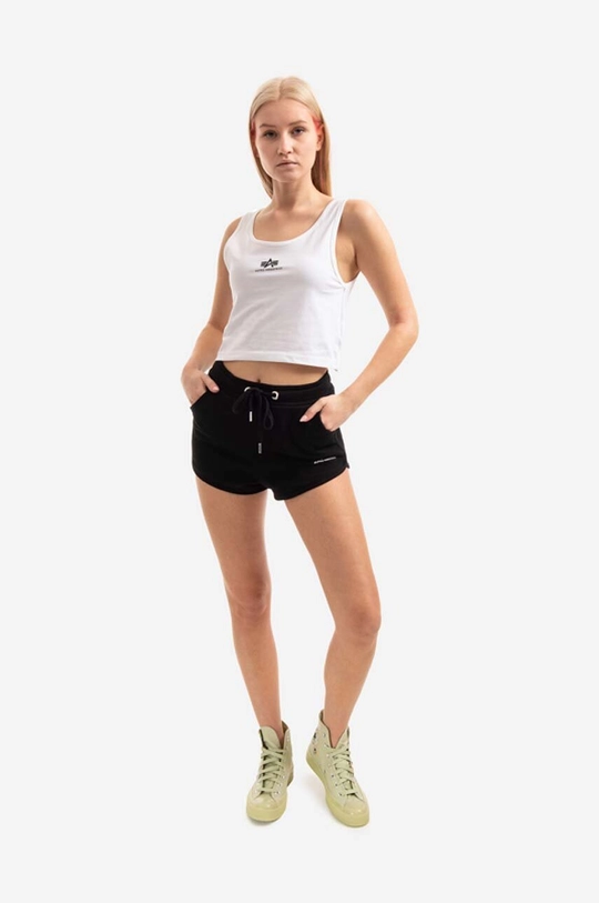 Alpha Industries top Basic Crop-Tank SL alb