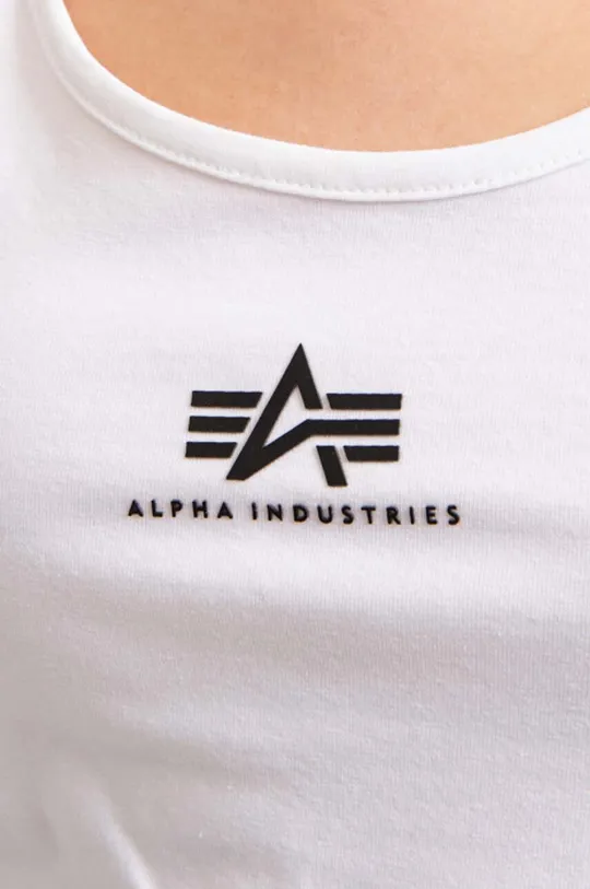 white Alpha Industries top Basic Crop-Tank SL