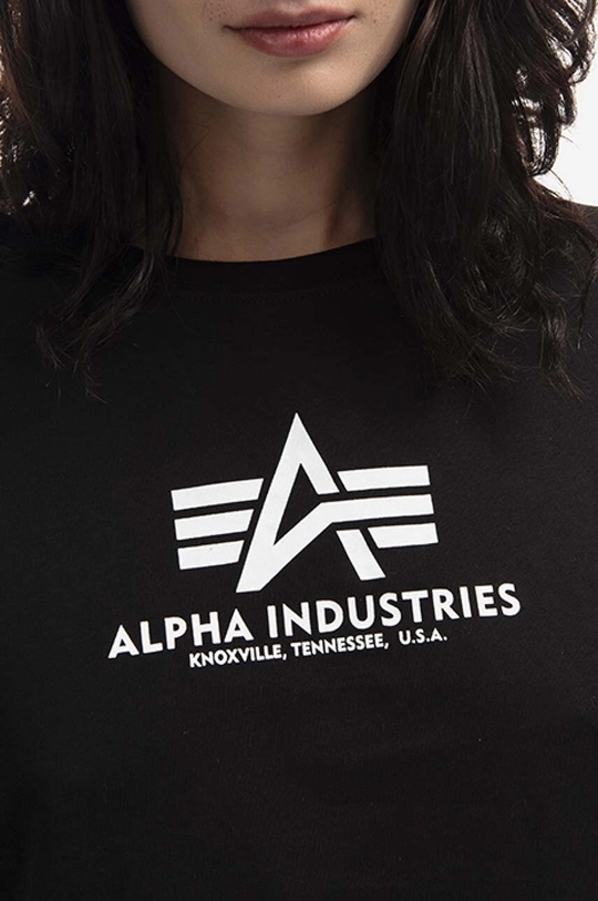 бял Памучна тениска Alpha Industries Basic Tee