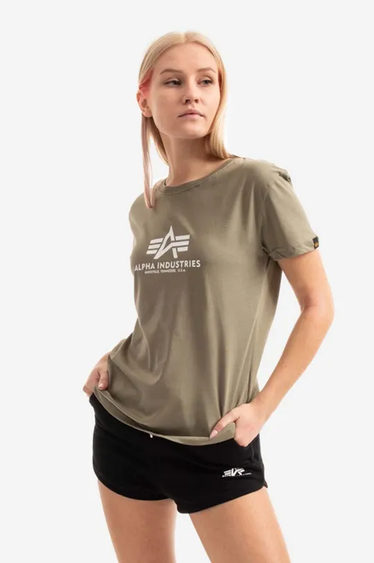 Βαμβακερό μπλουζάκι Alpha Industries New Basic T Γυναικεία