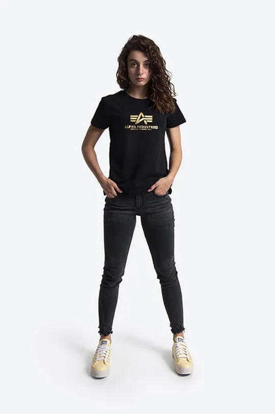 Alpha Industries t-shirt bawełniany New Basic T czarny