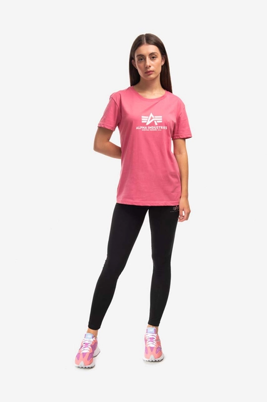 Alpha Industries cotton T-shirt New Basic Tee pink