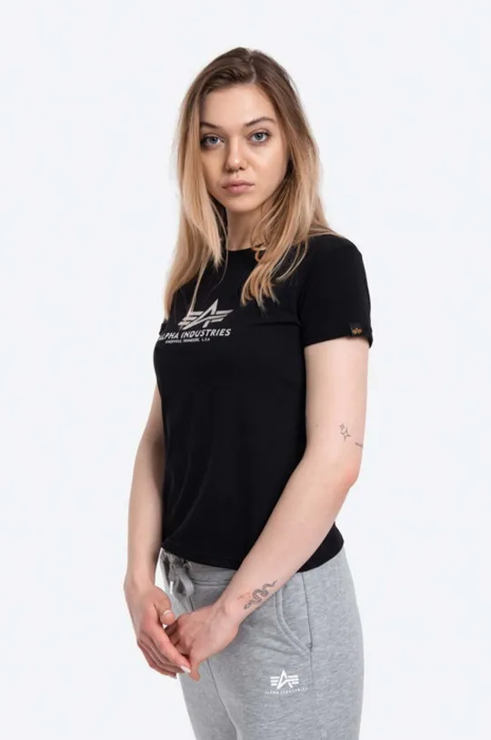 Бавовняна футболка Alpha Industries New Basic T Foil Print