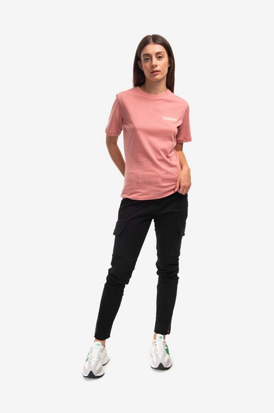 Napapijri cotton T-shirt  Napapijri S-Chalk SS NA4GLA PB1 pink