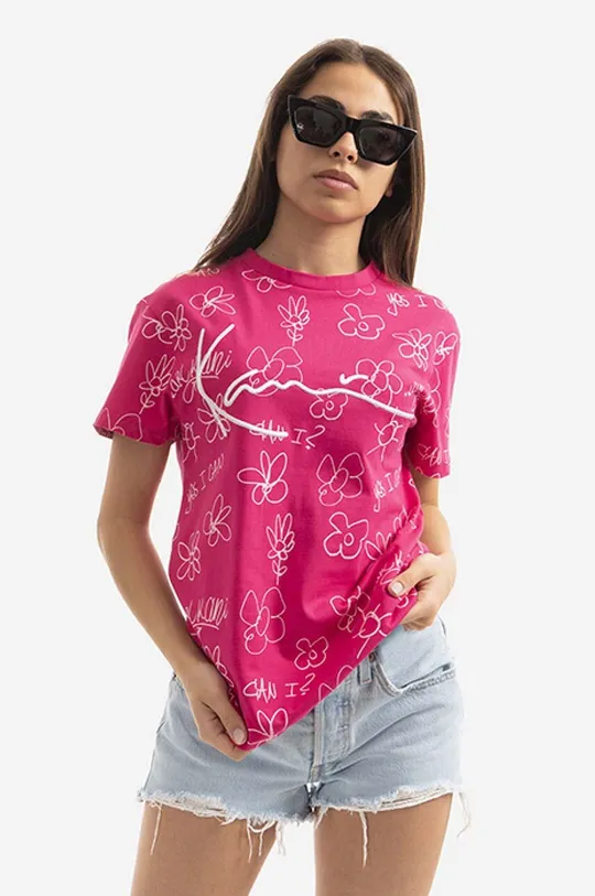 sharp pink Karl Kani cotton t-shirt Women’s