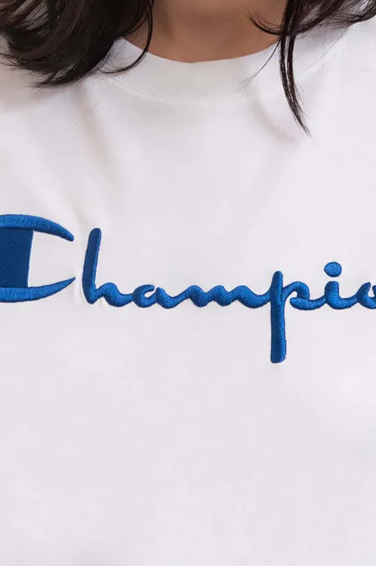 biela Bavlnené tričko Champion Crewneck