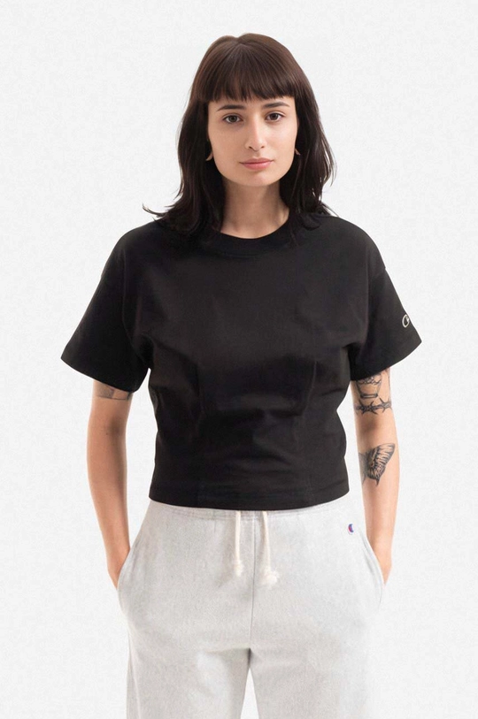 black Champion cotton T-shirt Crewneck Women’s