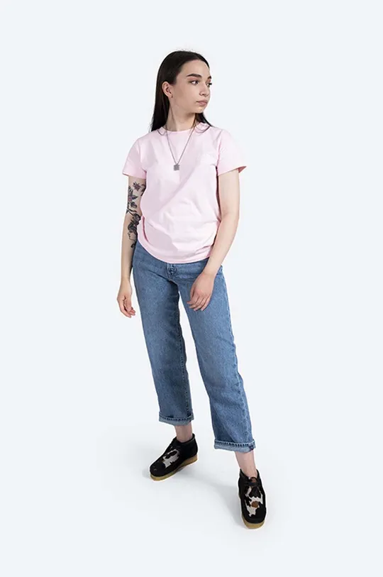 A.P.C. t-shirt bawełniany Denise różowy