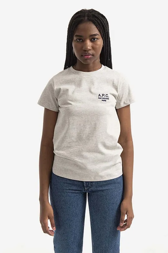 γκρί Βαμβακερό μπλουζάκι A.P.C. Denise Γυναικεία