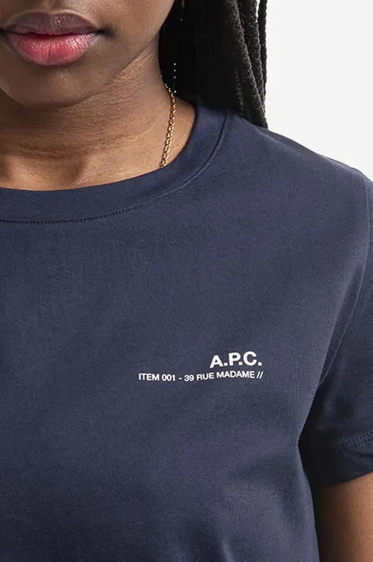 granatowy A.P.C. t-shirt bawełniany Item F