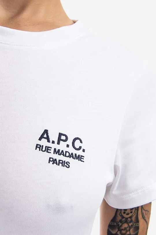 білий Бавовняна футболка A.P.C. Denise