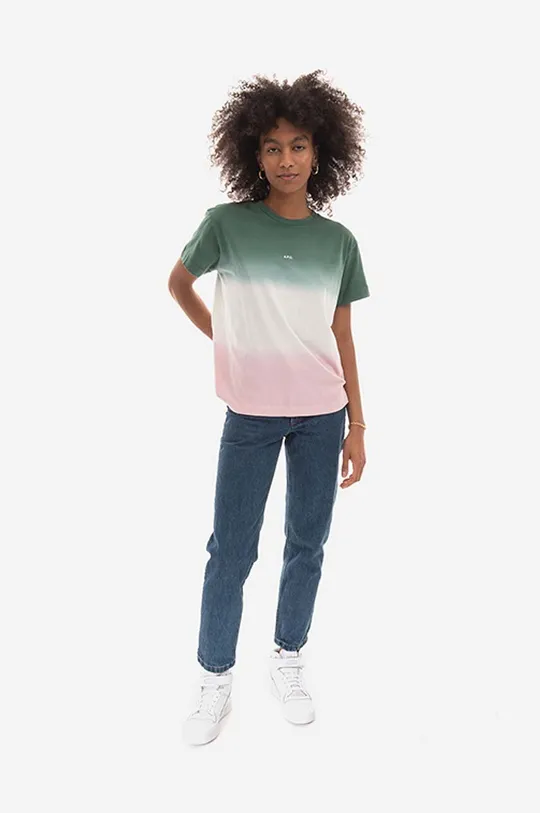 Βαμβακερό μπλουζάκι A.P.C. Morgane ροζ