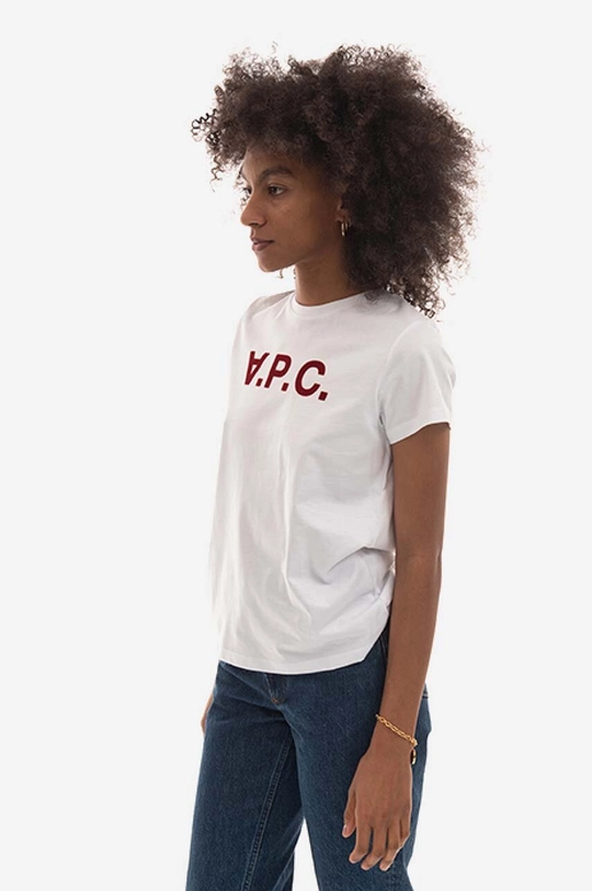 A.P.C. t-shirt bawełniany Vpc blanc Damski