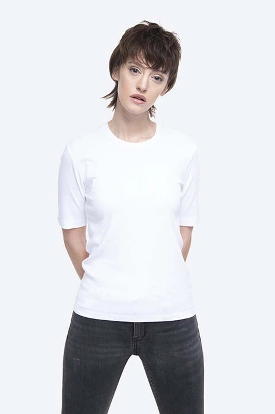 alb Norse Projects tricou din bumbac Helen High Twist Cotton De femei