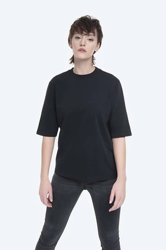 μαύρο Βαμβακερό μπλουζάκι Norse Projects Ginny Heavy Jersey Γυναικεία