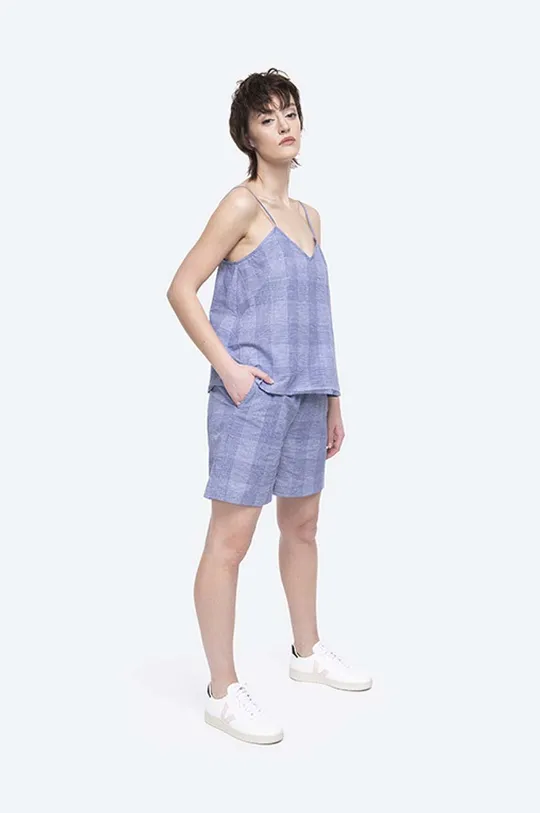 Norse Projects blusa in lino misto Sille Light Donna
