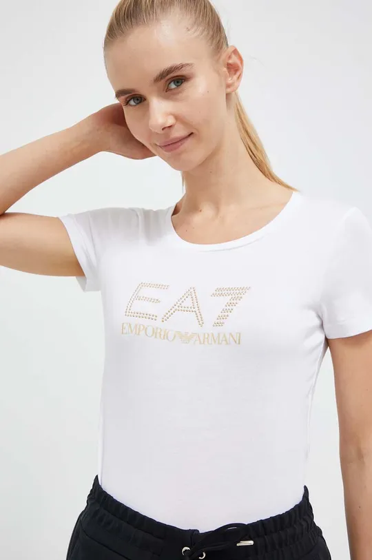 biela Tričko EA7 Emporio Armani Dámsky