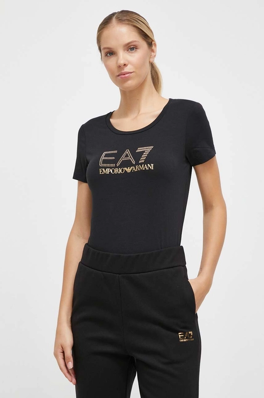 fekete EA7 Emporio Armani t-shirt Női