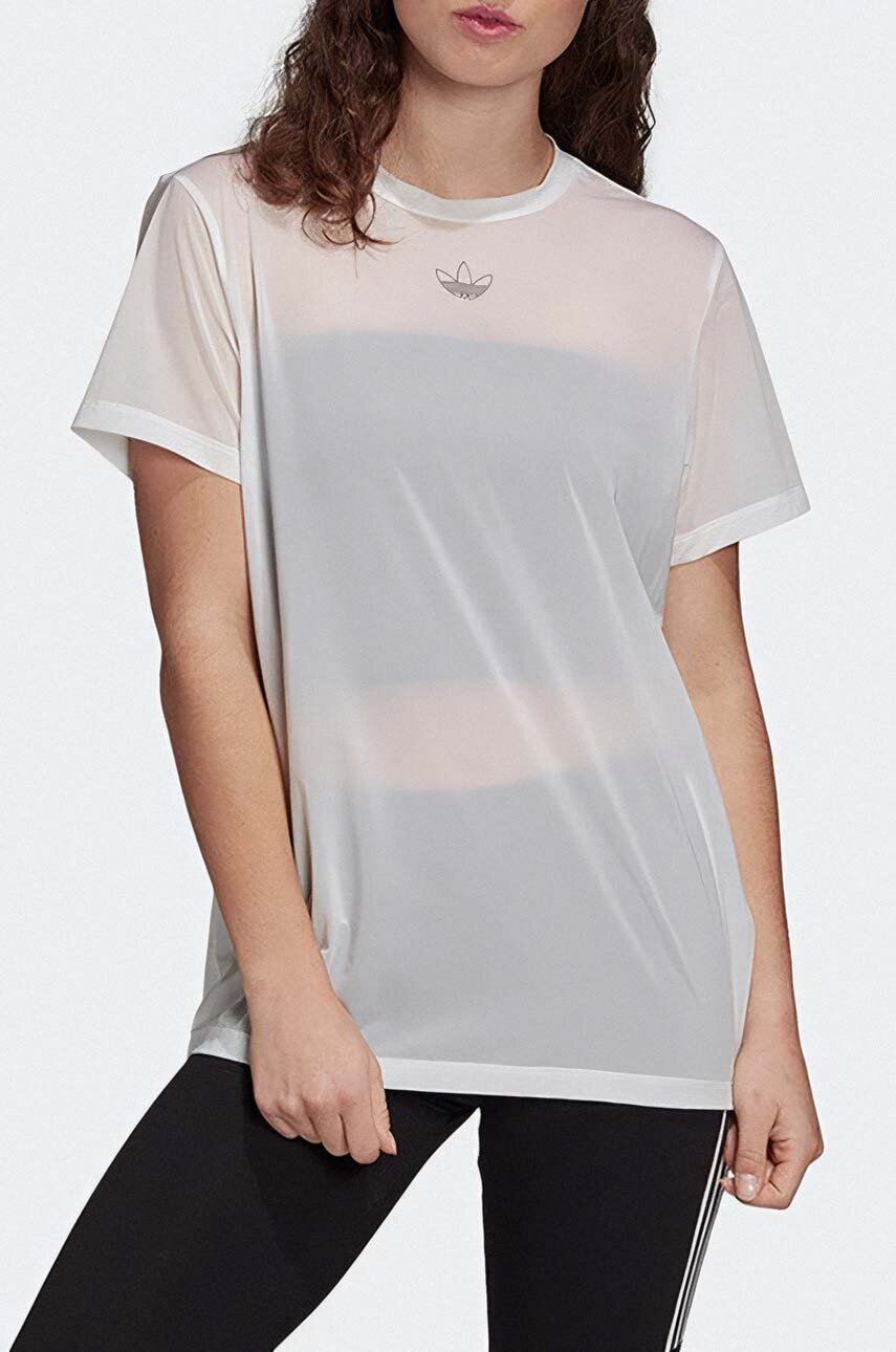 white adidas Originals T-shirt Mesh Women’s