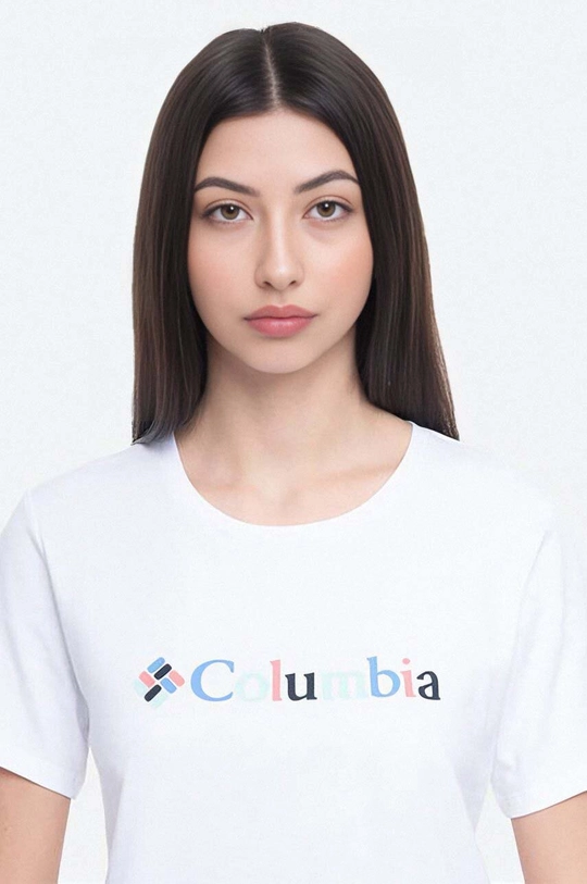 λευκό Μπλουζάκι Columbia Alpine Way Screen SS Tee