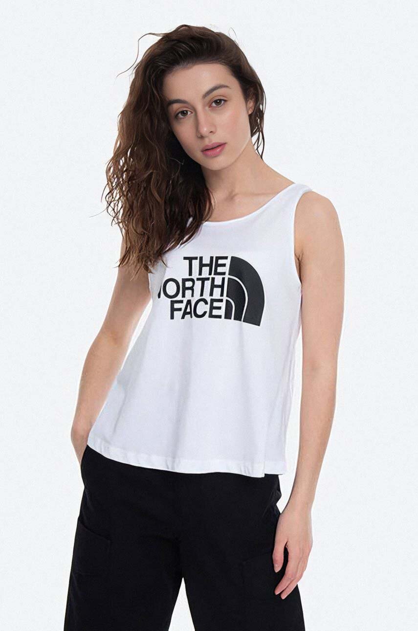 alb The North Face top din bumbac Easy Tank Horizon De femei