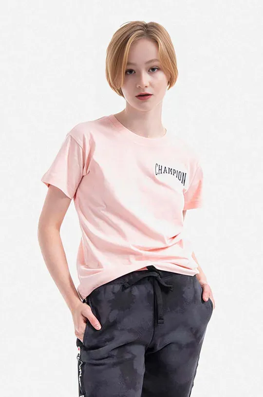 рожевий Бавовняна футболка Champion Жіночий