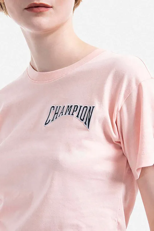 рожевий Бавовняна футболка Champion