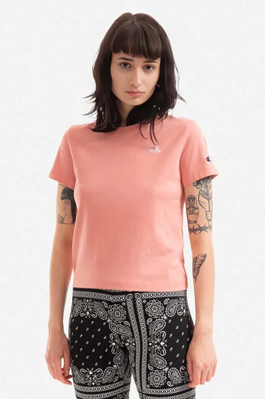 rosa Champion t-shirt in cotone Donna