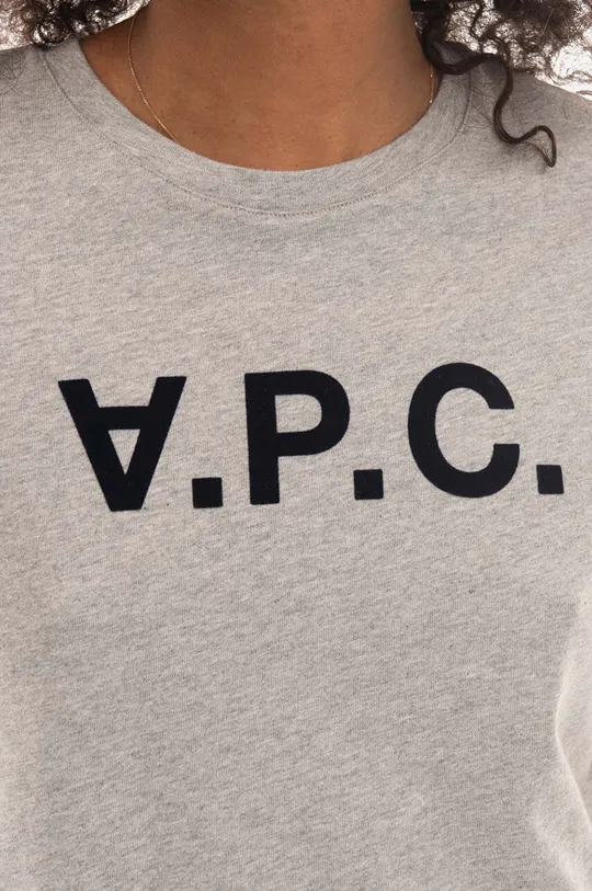 сірий Бавовняна футболка A.P.C.