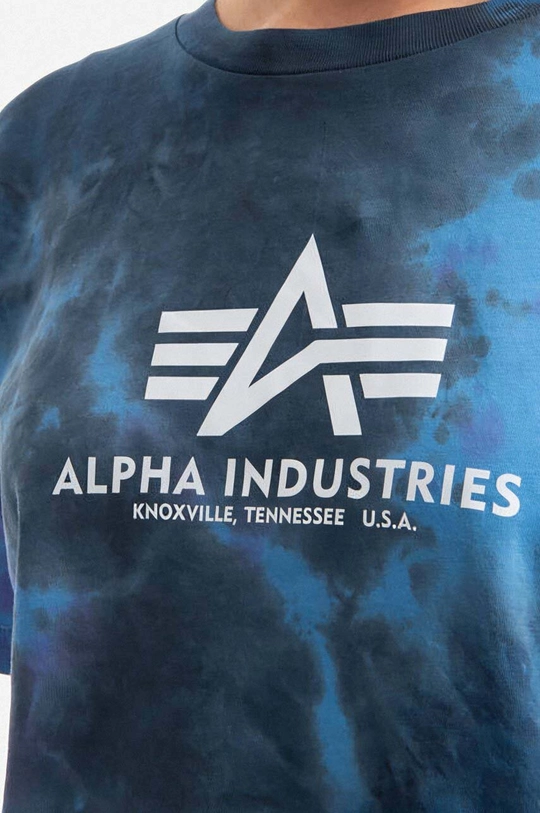 σκούρο μπλε Βαμβακερό μπλουζάκι Alpha Industries