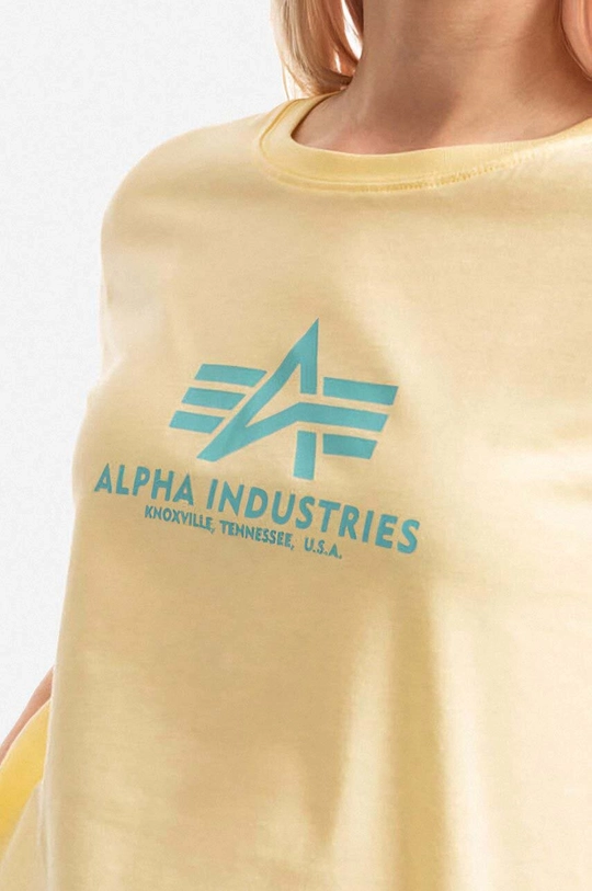 жёлтый Хлопковая футболка Alpha Industries