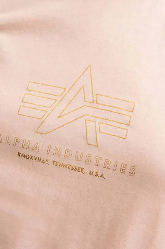 Bavlněné tričko Alpha Industries Basic T ML Foil Print Wmn Dámský