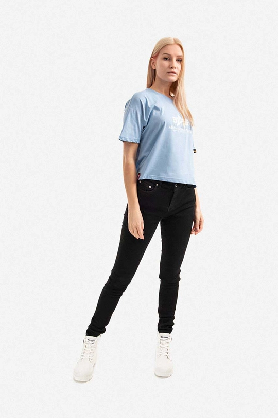 Alpha Industries cotton T-shirt Basic T COS Wmn blue