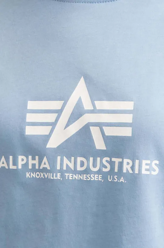modrá Bavlněné tričko Alpha Industries Basic T COS Wmn