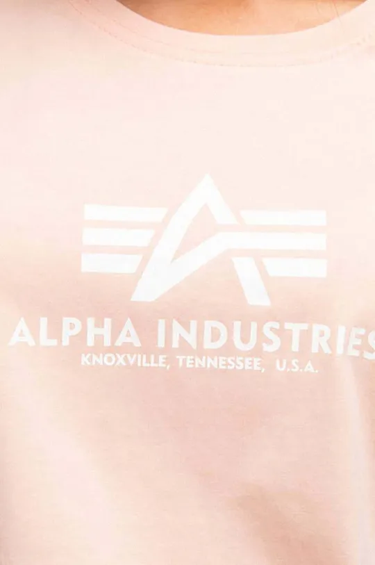 orange Alpha Industries cotton T-shirt New Basic Tee