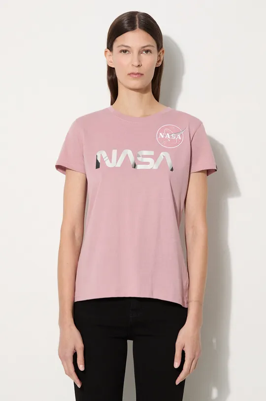 Alpha Industries cotton T-shirt NASA PM cotton pink 198053.487